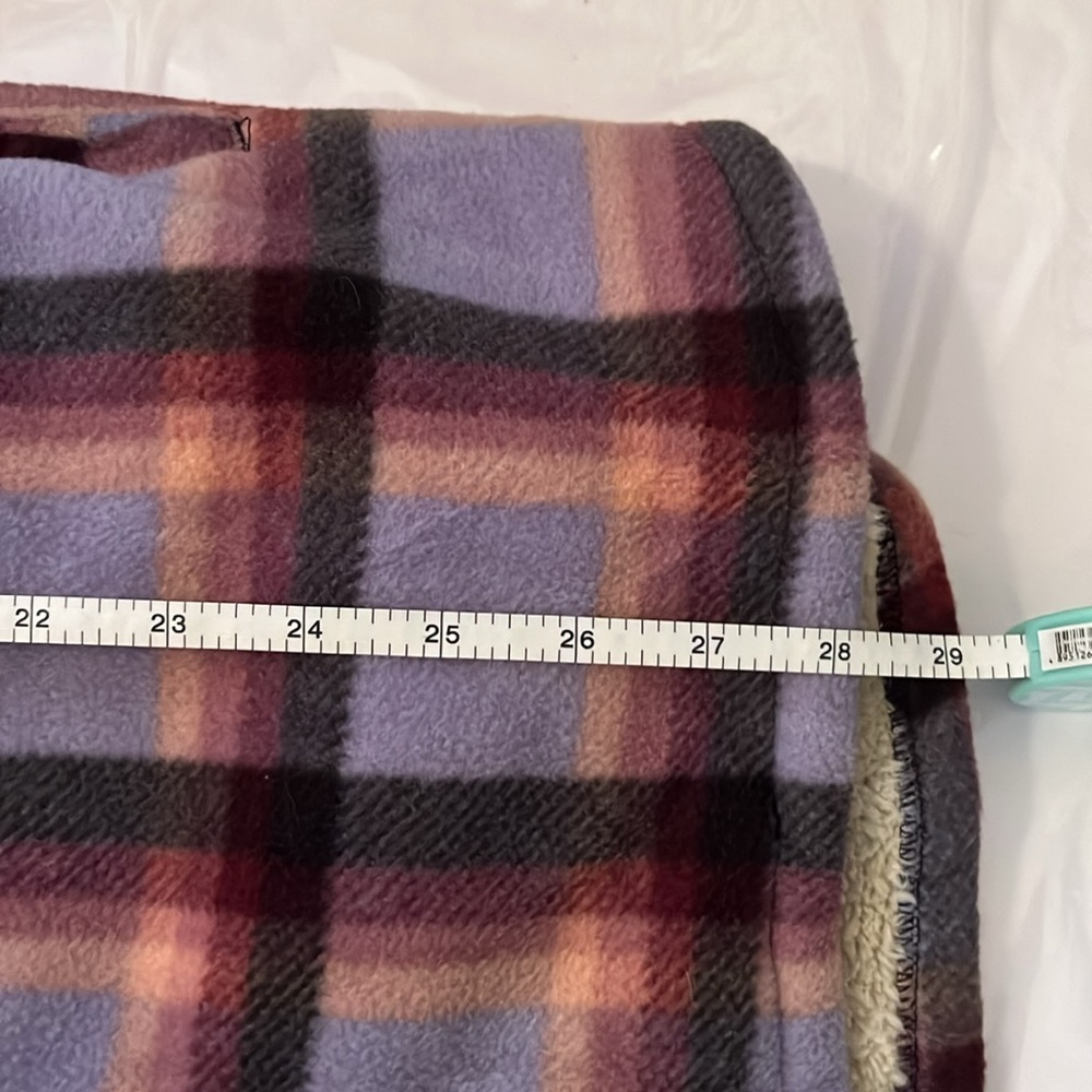 SAGE shacket women’s XXL purple checkered thick Sherpa-like lining - Picture 14 of 14